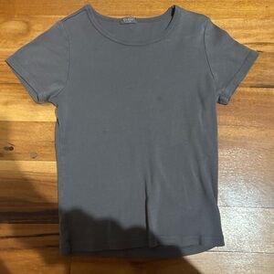 Brandy dark gray baby tee